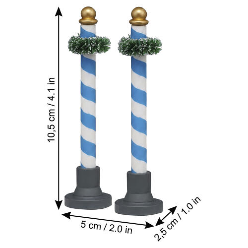 Biergarten Poles, zestaw 2 sztuk, Lemax, 10,5x5x2,4 cm, 64642 2