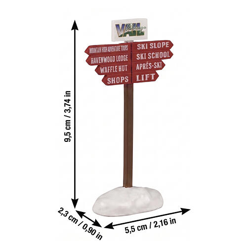 Ski Slope Sign accessorio Lemax Vail Village 9x5x2 cm - 64645 2