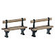 Double Seated Bench set 2 pièces accessoire Lemax 4x5x2 cm - 74235 s1