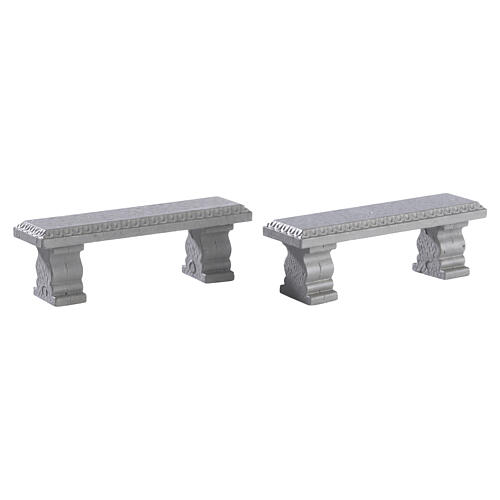Plaza Bench - Bancos de plaza (2 piezas) accesorio Lemax 2x6x2 cm - 74236 1
