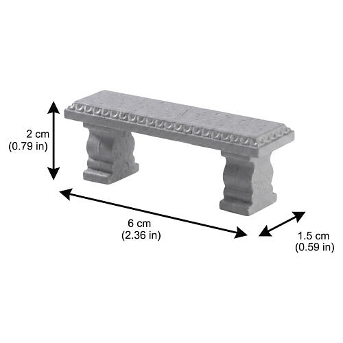Plaza Bench - Bancos de plaza (2 piezas) accesorio Lemax 2x6x2 cm - 74236 2