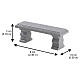 Plaza Bench - Bancos de plaza (2 piezas) accesorio Lemax 2x6x2 cm - 74236 s2