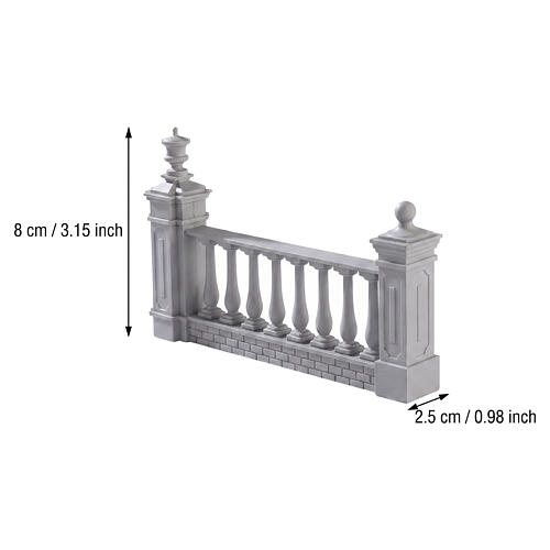 Plaza Fence conjunto 4 peças acessório Lemax 7,8x36x2,5 cm - 74237 2