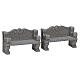 Stone Bench set 2 pezzi accessorio Lemax 4x12x2 cm - 74612 s1