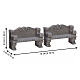 Stone Bench set 2 pezzi accessorio Lemax 4x12x2 cm - 74612 s2