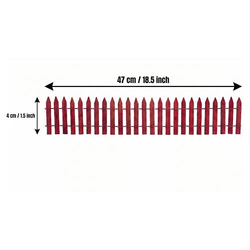 Wired Wooden Fence, barrière en bois câblée accessoire Lemax 4,2x47x0,4 cm - 84813 2