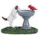 Bird Bath Dog Fountain accessorio Lemax Caddington Village 4x6x3 cm - 94535 s1