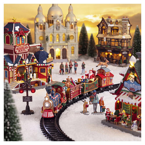 The Starlight Express animierte Szene mit Zug Lemax 12x113x65 cm - 04232 2
