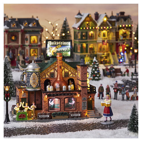 Yulesteiner Brewery scena animata Lemax Caddington Village 27x30x18 cm - 05073 2