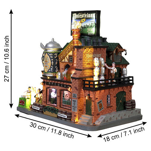 Yulesteiner Brewery scena animata Lemax Caddington Village 27x30x18 cm - 05073 3