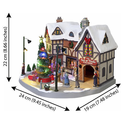 The Bell & Thistle Tavern animated scene Lemax Caddington Village 22x24x19 cm - 05682 3