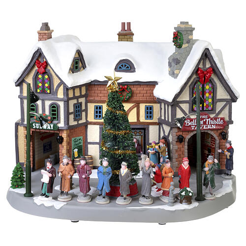 The Bell & Thistle Tavern animated scene Lemax Caddington Village 22x24x19 cm - 05682 6
