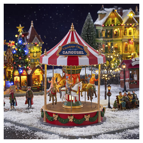 Christmas Cheer Carousel scena animata Lemax Caddington Village 26x16x16 cm - 14821 2