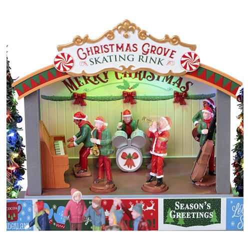 Christmas Grove Skating Rink animated scene Lemax Caddington Village 21x33x31 cm - 14870 4