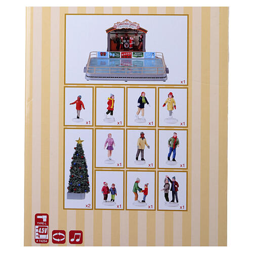 Christmas Grove Skating Rink animated scene Lemax Caddington Village 21x33x31 cm - 14870 11