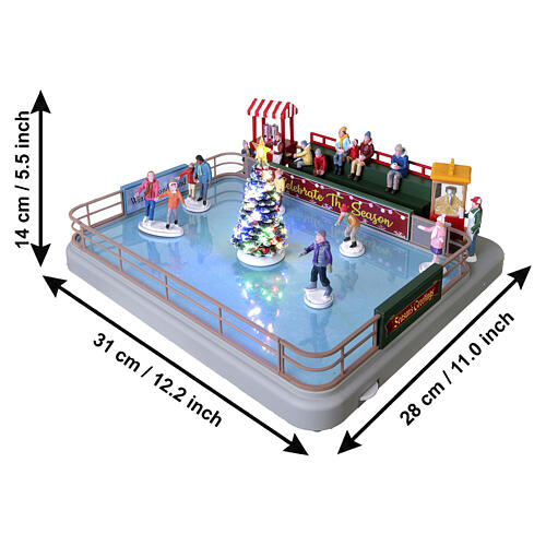 Outdoor Skating Rink animierte Szene Lemax Vail Village 14x31x28 cm - 14871 3