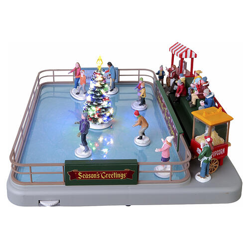 Outdoor Skating Rink animierte Szene Lemax Vail Village 14x31x28 cm - 14871 4