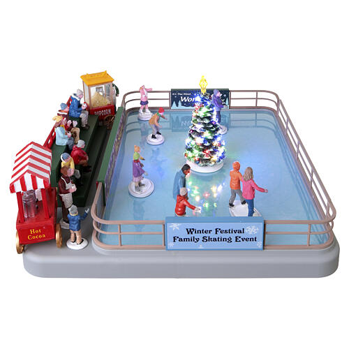 Outdoor Skating Rink animierte Szene Lemax Vail Village 14x31x28 cm - 14871 6