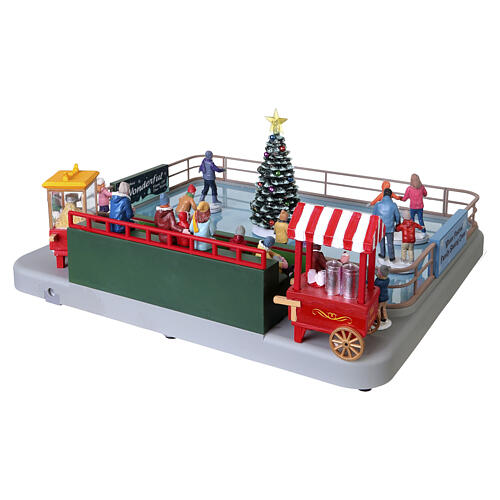 Outdoor Skating Rink animierte Szene Lemax Vail Village 14x31x28 cm - 14871 7