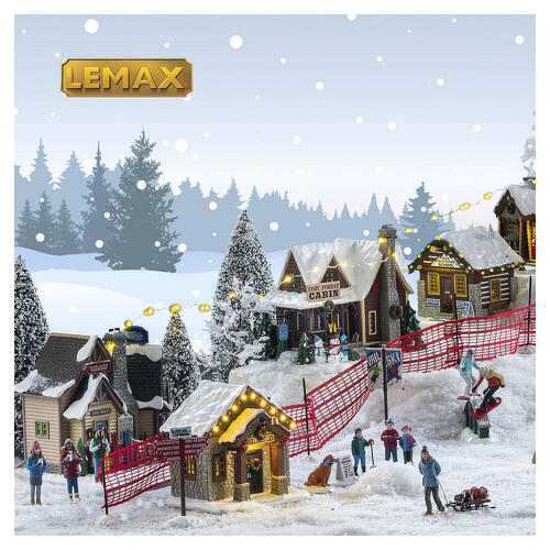Outdoor Skating Rink scena animata Lemax Vail Village 14x31x28 cm - 14871 2
