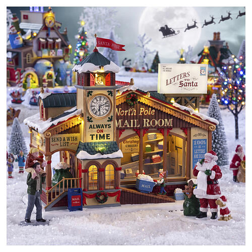 North Pole Mail Room animierte Szene Lemax Santa's Wonderland 28x32x19 cm - 15733 2