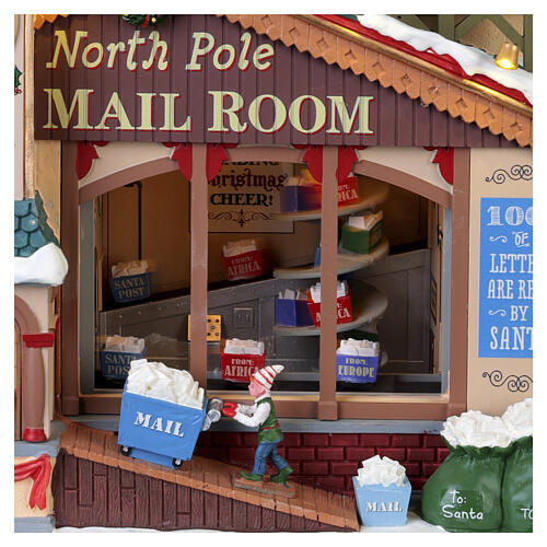 North Pole Mail Room animierte Szene Lemax Santa's Wonderland 28x32x19 cm - 15733 5
