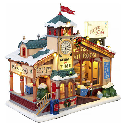 North Pole Mail Room animated scene Lemax Santa's Wonderland 28x32x19 cm - 15733 6