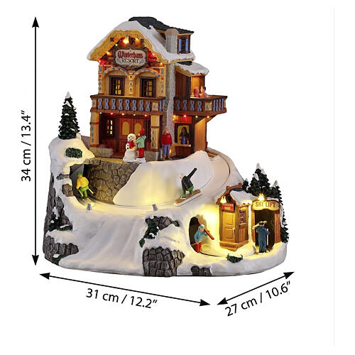 Winterhaus Resort scena animata Lemax Vail Village 34x31x27 cm - 15735 3