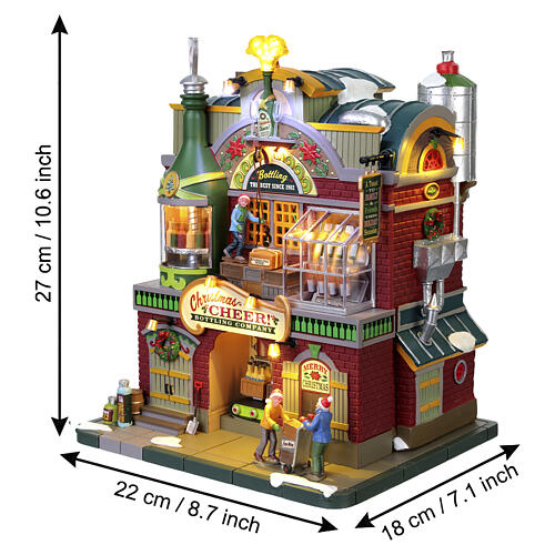 Christmas Cheer Bottling Company animierte Szene Lemax Caddington Village 27x22x18 cm - 25858 3