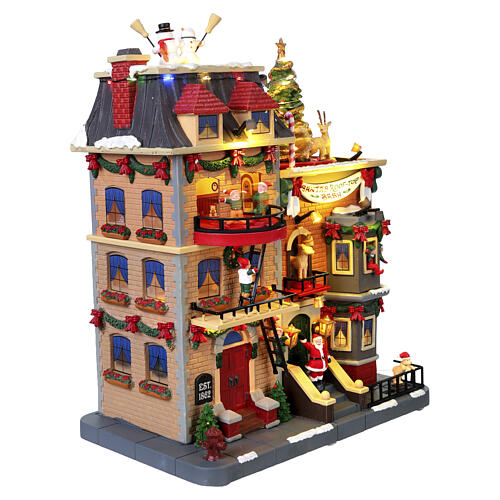 Santa's Rooftop Bash animierte Szene Lemax Santa's Wonderland 29x23x14 cm - 25861 5