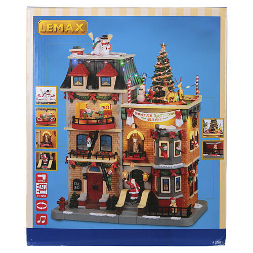 Santa's Rooftop Bash animierte Szene Lemax Santa's Wonderland 29x23x14 cm - 25861 11