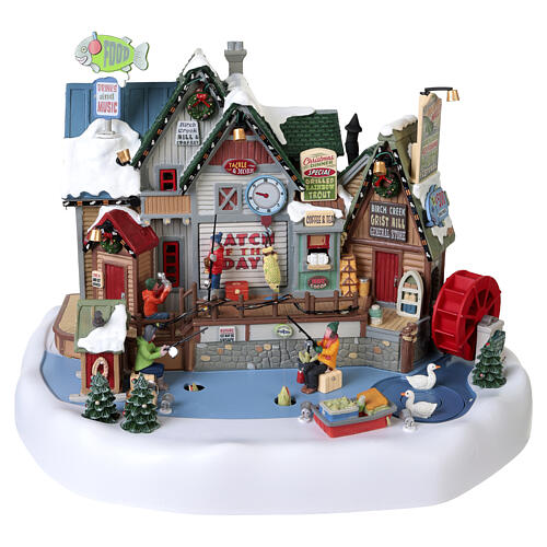 Birch Creek Ice Fishing Festival animated scene Lemax Vail Village 22x30x23 cm - 25862 6