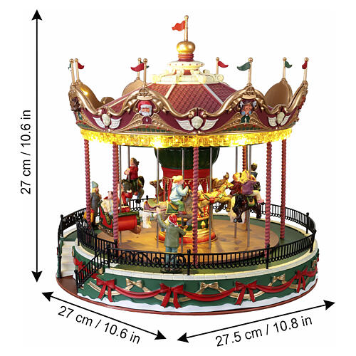 Santa Carousel animierte Szene Lemax Carnival 27x27x27 cm - 34682 3