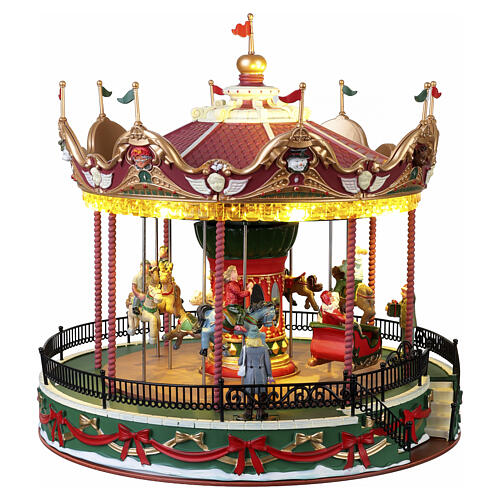 Santa Carousel animierte Szene Lemax Carnival 27x27x27 cm - 34682 5