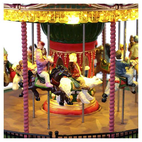 Santa Carousel animierte Szene Lemax Carnival 27x27x27 cm - 34682 6