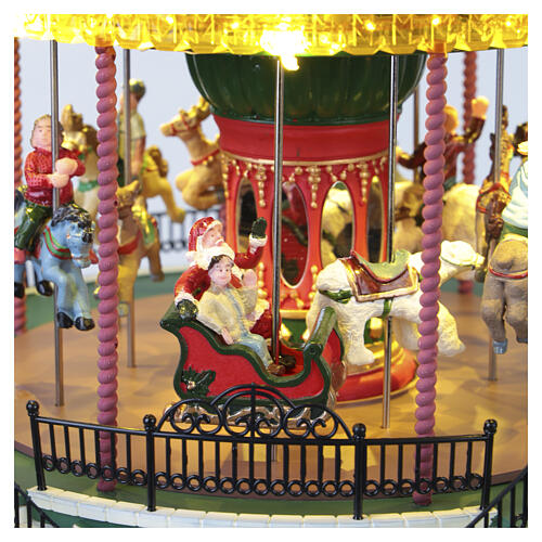 Santa Carousel animated scene Lemax Carnival 27x27x27 cm - 34682 4