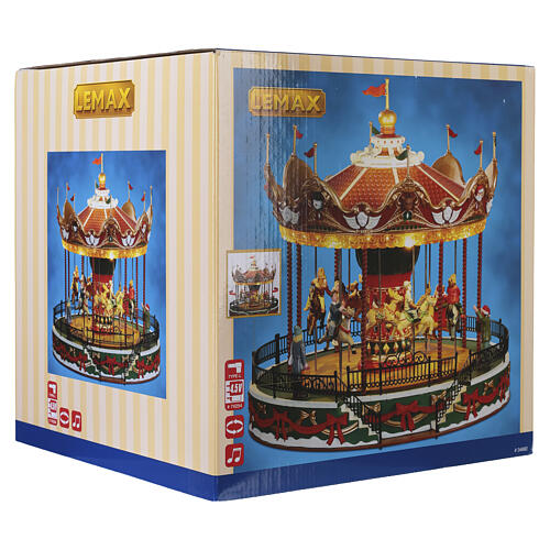 Santa Carousel animated scene Lemax Carnival 27x27x27 cm - 34682 9
