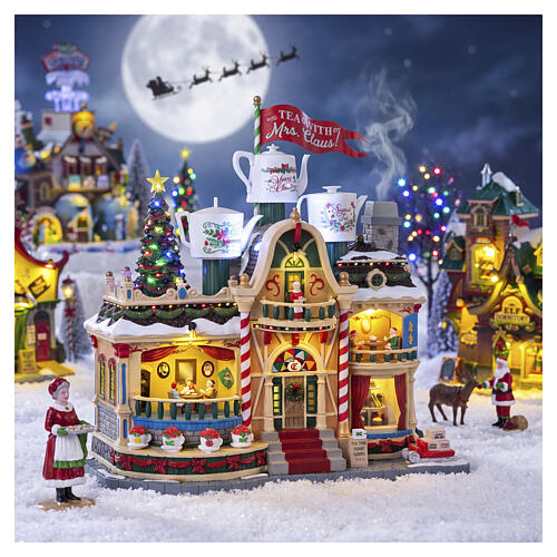 Tea With Mrs. Claus animated scene Lemax Santa's Wonderland 35x32x18 cm - 35018 2
