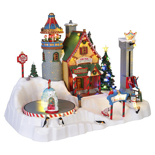 North Pole Fun Fair animierte Szene Lemax Santa's Wonderland 28x36x24 cm - 35019 4