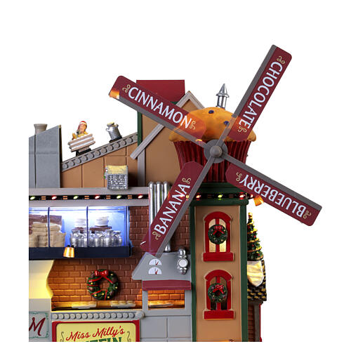 Miss Milly's Muffin Mill Lemax Caddington Village animated scene (28x25x19 cm) – 35020. 8