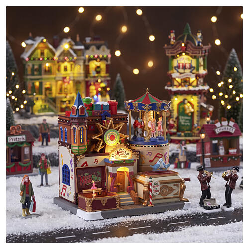 The Merry Music Box animierte Szene Lemax Caddington Village 26x26x18 cm - 35021 2