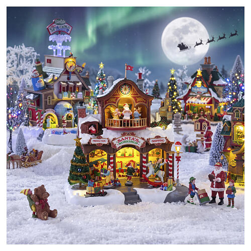 Santa's Workshop Animated Scene Lemax Santa's Wonderland 27x27x25 cm - 35558 2