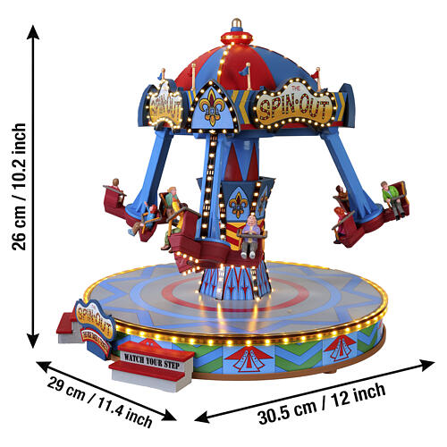 The Spin Out animierte Szene Lemax Carnival 26x29x30 cm – 44361 3