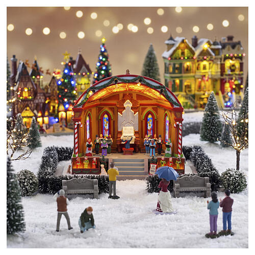Christmas At The Park Pavilion animierte Szene Lemax Caddington Village 24x28x18 cm - 45267 2