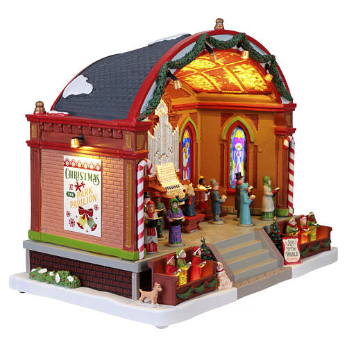 Christmas At The Park Pavilion animierte Szene Lemax Caddington Village 24x28x18 cm - 45267 6