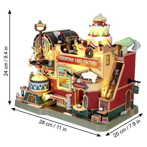 Christmas Cake Factory animierte Szene Lemax Caddington Village 24x28x20 cm - 45268 3