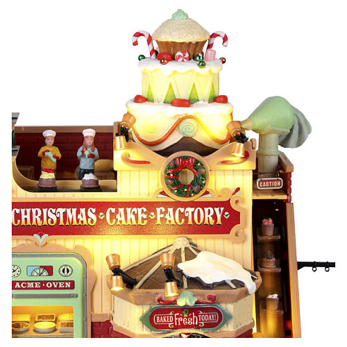 Christmas Cake Factory animated scene Lemax Caddington Village 24x28x20 cm - 45268 4