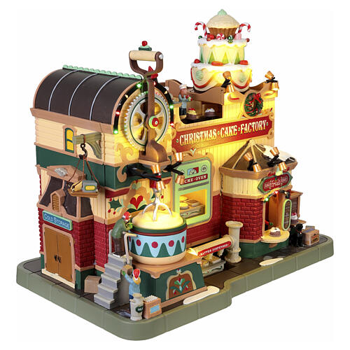 Christmas Cake Factory animated scene Lemax Caddington Village 24x28x20 cm - 45268 6