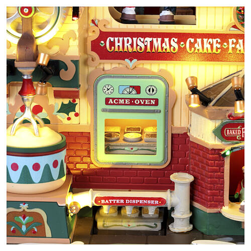 Christmas Cake Factory animated scene Lemax Caddington Village 24x28x20 cm - 45268 7