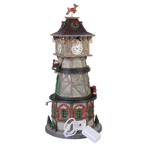 Christmas Clock Tower animierte Szene Lemax 33x16x16 cm - 45735 7
